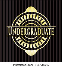 Undergraduate gold badge or emblem