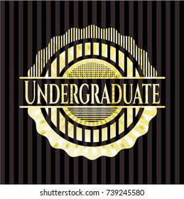 Undergraduate gold emblem or badge