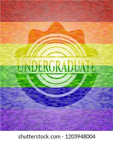 Undergraduate lgbt colors emblem 