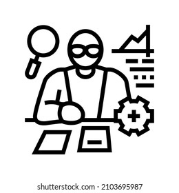 undergraduate research line icon vector. undergraduate research sign. isolated contour symbol black illustration