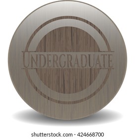 Undergraduate wood emblem. Vintage.