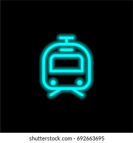 Underground blue glowing neon ui ux icon. Glowing sign logo vector