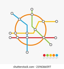 Underground Circle Metro Map Subway Public Stock Vector (Royalty Free ...