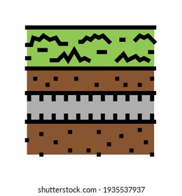 vector de icono de color del sistema de drenaje subterráneo. señal del sistema de drenaje subterráneo. ilustración de símbolo aislado