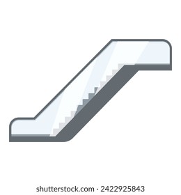 Underground escalator icon cartoon vector. Metro subway. Industry modern