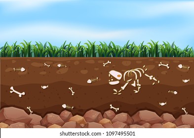 An Underground and Farm illustration