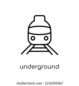 Underground Icon Trendy Modern Flat Linear Stock Vector (Royalty Free ...