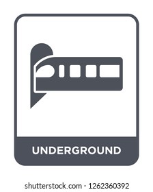 underground icon vector on white background, underground trendy filled icons from Transportation collection, underground simple element illustration