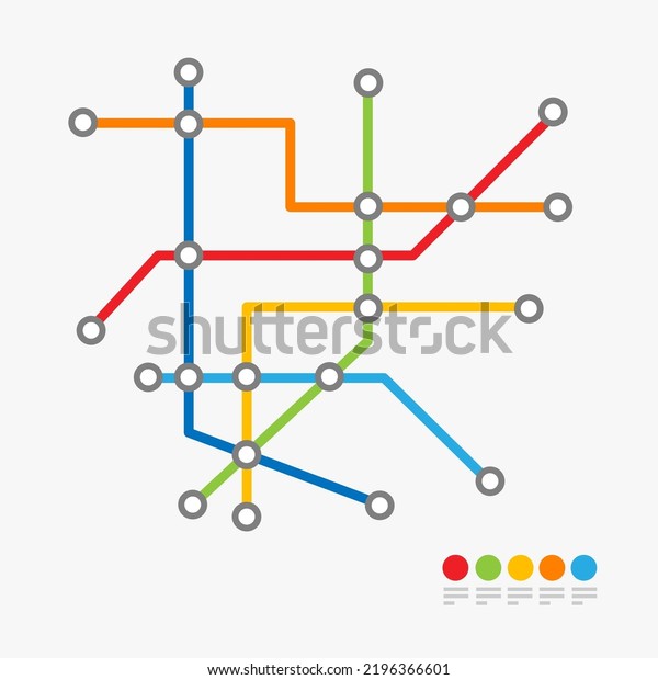 Underground Metro Map Subway Transportation Scheme Stock Vector ...