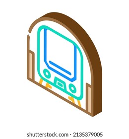 U-Bahn-Bahn-Icon-Vektorgrafik. U-Bahn-Schild. einzelne Symbolillustration