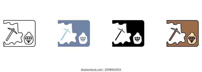 underground mining concept line icon. Simple element illustration.