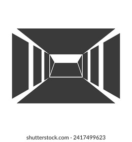 Underground parking glyph icon isolated on white background.Vector illustration