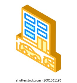 underground parking isometric icon vector. underground parking sign. isolated symbol illustration