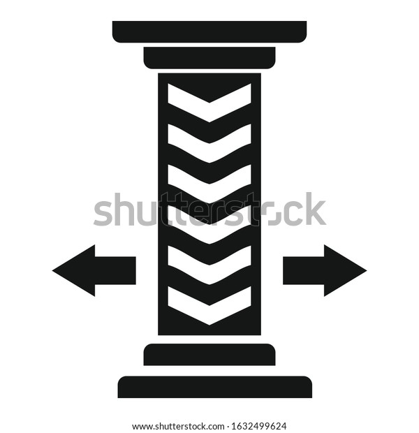 Underground parking pillar icon. Simple\
illustration of underground parking pillar vector icon for web\
design isolated on white\
background