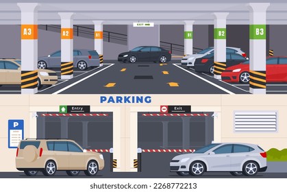 Download Car Park Cars Vehicle Royalty-Free Stock Illustration