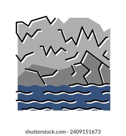 underground river color icon vector. underground river sign. isolated symbol illustration
