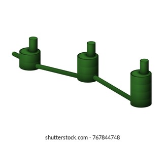 Underground septic tank vector illustration. Collector sewer drain on a white background.