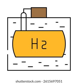 underground storage hydrogen line icon vector. underground storage hydrogen sign. isolated symbol illustration