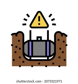 Underground Storage Tank Removal Color Icon Vector. Underground Storage Tank Removal Sign. Isolated Symbol Illustration