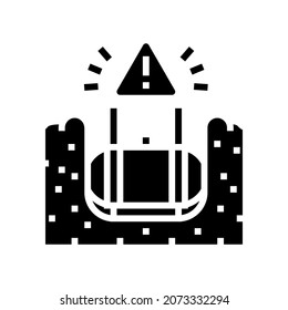 underground storage tank removal glyph icon vector. underground storage tank removal sign. isolated contour symbol black illustration