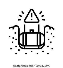 underground storage tank removal line icon vector. underground storage tank removal sign. isolated contour symbol black illustration