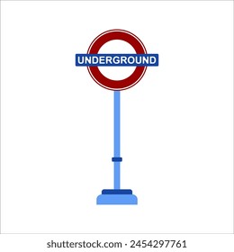 Underground Subway Sign  Perfect to Complete Your Design