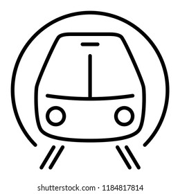 Underground subway train icon in trendy flat style isolated on grey background. Website pictogram. Internet symbol for your web site design, logo, app, UI. Vector illustration, EPS10.