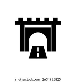 Icono de túnel subterráneo, Vector moderno aislado sobre fondo blanco.