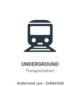 Underground vector icon on white background. Flat vector underground icon symbol sign from modern transportation collection for mobile concept and web apps design.