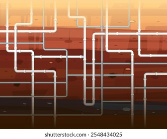 Underground Water drainage Pipe line System under depth of the soil layer