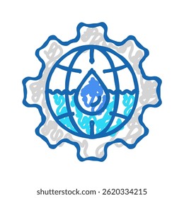 underground water hydrogeologist doodle icon sketch vector. underground water hydrogeologist sign. isolated symbol illustration