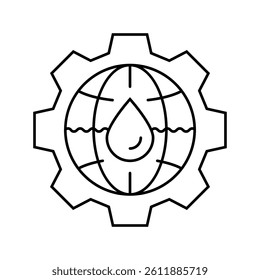 underground water hydrogeologist line icon vector. underground water hydrogeologist sign. isolated contour symbol black illustration