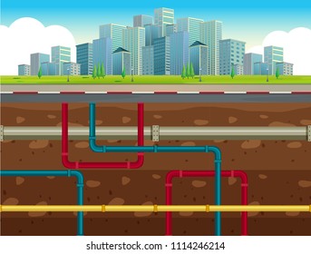 The Underground Water Pipe System  illustration