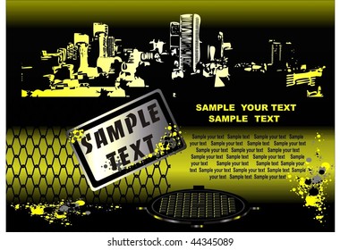 underground yellow city poster