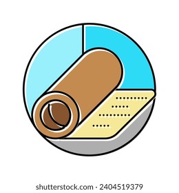 underlay for parquet board color icon vector. underlay for parquet board sign. isolated symbol illustration