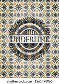 Underline arabic style emblem. Arabesque decoration.