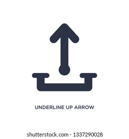 underline up arrow isolated icon. Simple element illustration from arrows concept. underline up arrow editable logo symbol design on white background. Can be use for web and mobile.