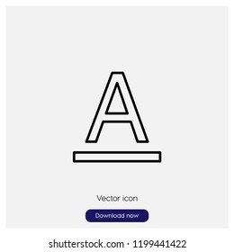 Underline button sign icon in trendy flat style isolated on grey background, modern symbol vector illustration for web