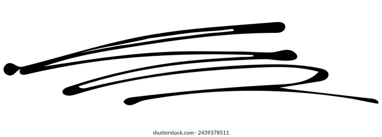 Unterstreichen, von Hand gezeichnet. Vorlage für Textzusammenstellung zeichnen.  Vektorgrafik