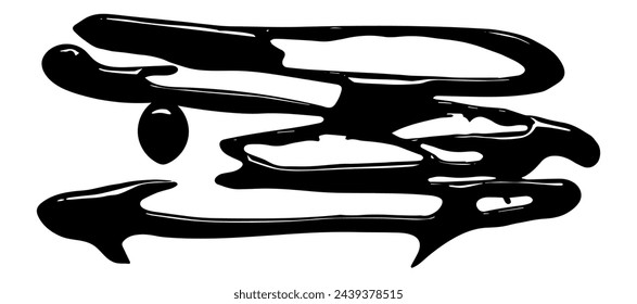 Underline, hand drawn. Paint template for text composition.  Vector illustration