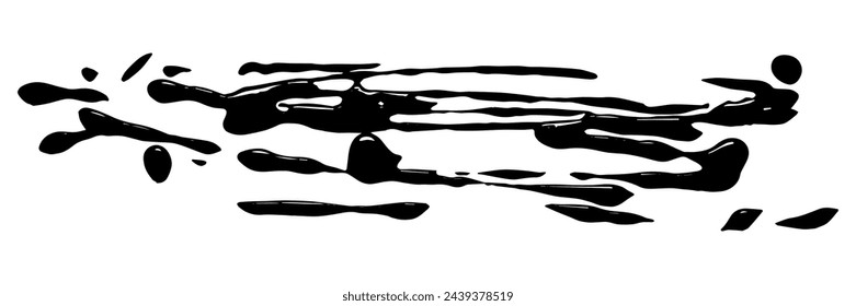 Underline, hand drawn. Paint template for text composition.  Vector illustration