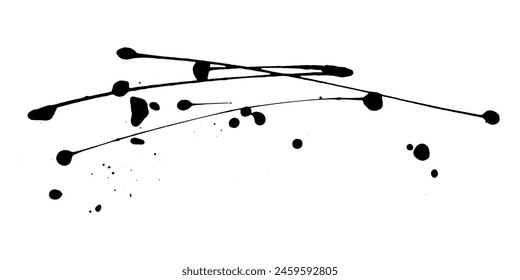 Unterstreichen, von Hand gezeichnet. Vorlage für Textzusammenstellung malen.  Vektorillustration