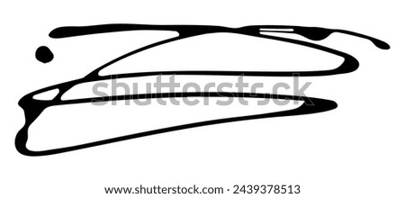 Underline, hand drawn. Paint template for text composition.  Vector illustration