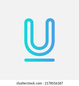 Underline icon in gradient style about text editor, use for website mobile app presentation