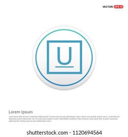 Underline Icon Hexa White Background icon template - Free vector icon