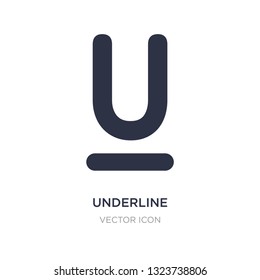 underline icon on white background. Simple element illustration from UI concept. underline sign icon symbol design.