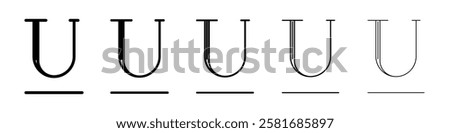 Underline icon Vector logo sign