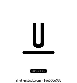 Underline Icon Vector - Sign or Symbol