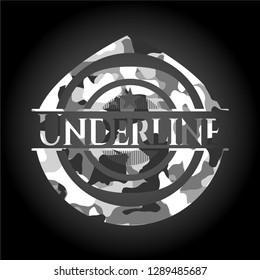 Underline on grey camo pattern