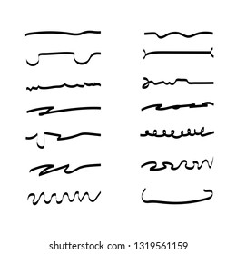 Underline Set Collection Vector - Illustration